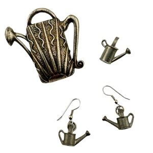 Watering Can Earrings and Pins